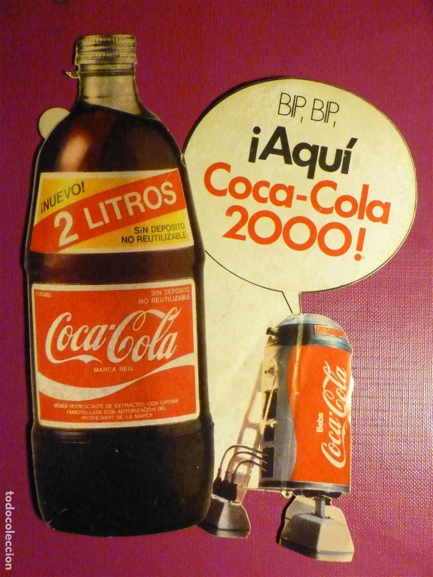 Pegatinas de colecci&oacute;n: Pegatina - Adhesivo - Sticker - Coca-Cola - 12 x 16 cm. - Aqui 2000 - Bip -