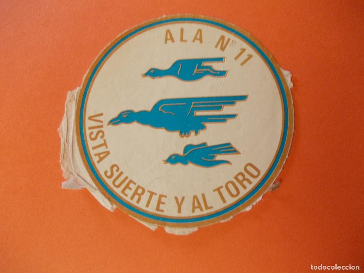 Autocollants de collection: Militar Ala 11 Ejercito del Aire caza vista suerte y al toro pegatina calcomania insignia parche