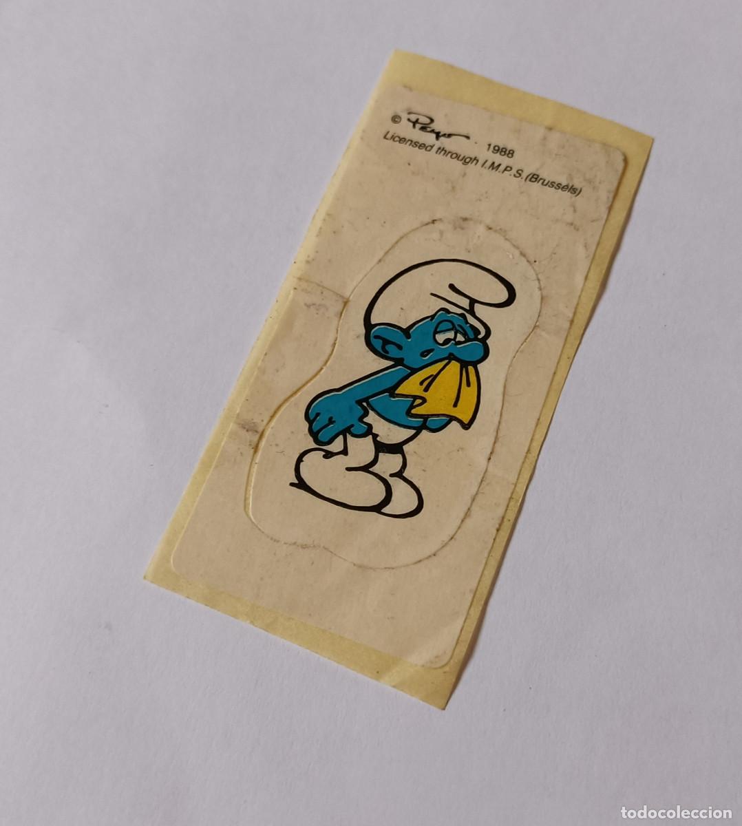 Pegatinas de colecci&oacute;n: CROMO CHICLE PITUFO PEYO BARRUFET SMURF PEGATINA ADHESIVO 1988