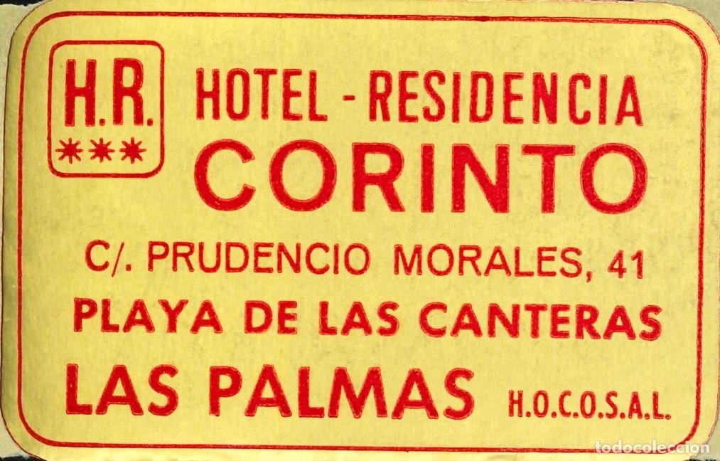 Pegatinas de colecci&oacute;n: PEGATINA - ADHESIVO - HOTELES - HOTEL RESIDENCIA CORINTO (LAS PALMAS)