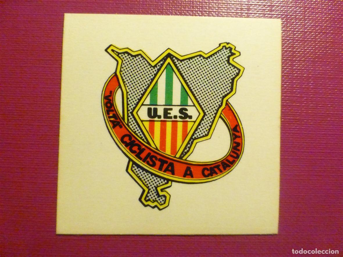 Pegatinas de colecci&oacute;n: Pegatina - Adhesivo - Volta Ciclista a Catalunya - Catalu&ntilde;a - U.E.S. - 5,5 x 5,5 cm.