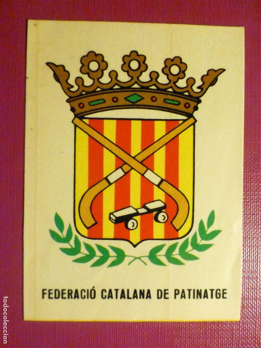 Pegatinas de colecci&oacute;n: Pegatina - Adhesivo - Federaci&oacute;n Federaci&oacute; Catalana de Patinaje - Patinatge - 6 x 8,5 cm.