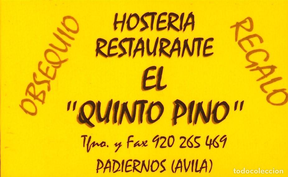 Pegatinas de colecci&oacute;n: PEGATINA - ADHESIVO - HOTELES - CASTILLA Y LEON - HOSTERIA RTE EL QUINTO PINO - PADIERNOS (AVILA)