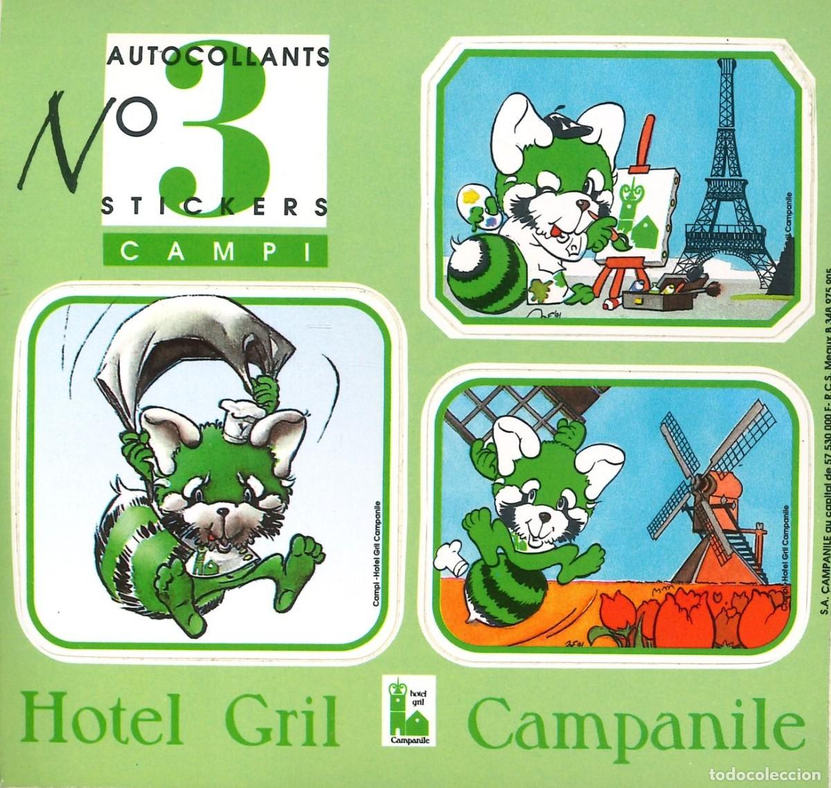 Pegatinas de colecci&oacute;n: PEGATINA - ADHESIVO - HOTELES - EXTRANJEROS - HOTEL GRIL CAMPANILE (FRANCIA)