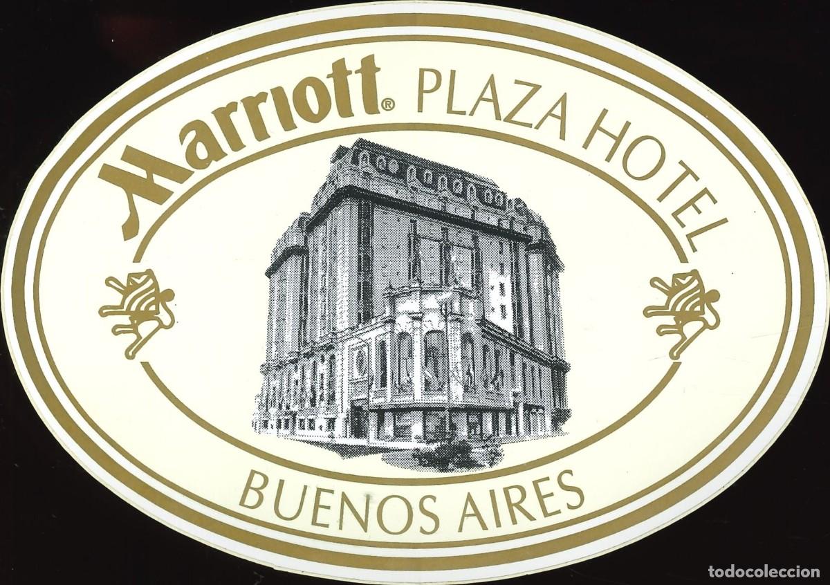 Pegatinas de colecci&oacute;n: PEGATINA - ADHESIVO - HOTELES - EXTRANJEROS - MARRIOT - PLAZA HOTEL - BUENOS AIRES (ARGENTINA)