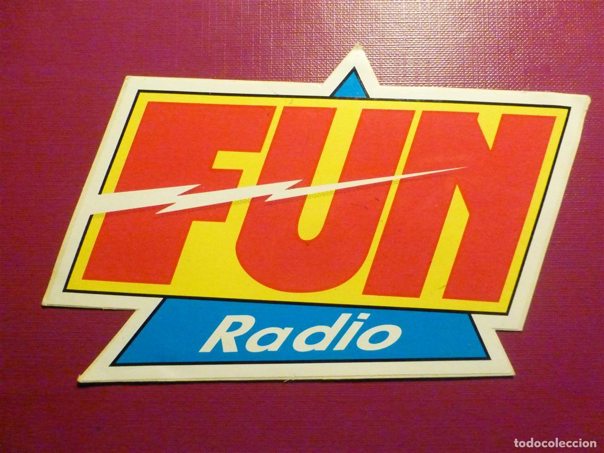 Pegatinas de colecci&oacute;n: Pegatina - Adhesivo Emisoras - Cadena - Fun Radio - 12,5 x 8,5 cm.