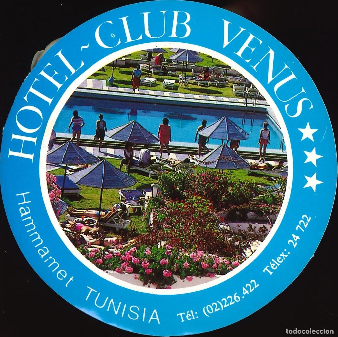 Pegatinas de colecci&oacute;n: PEGATINA - ADHESIVO - HOTELES - EXTRANJEROS - HOTEL CLUB VENUS (TUNEZ)