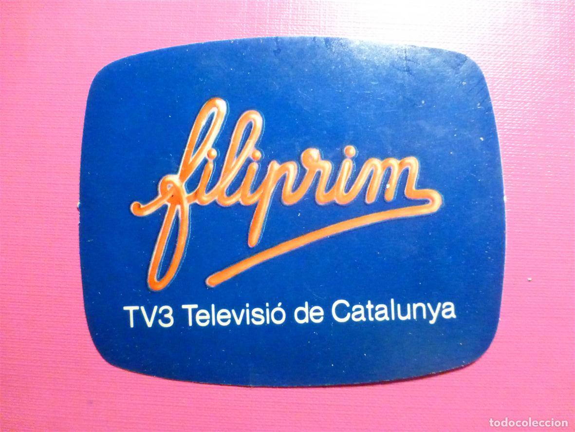 Pegatinas de colecci&oacute;n: Pegatina - Adhesivo Emisoras - Cadena - Radio - Filiprim TV3 - Televisi&oacute; Catalunya - 9 x 7 cm.