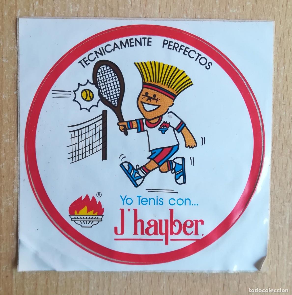 Pegatinas de colecci&oacute;n: Pegatina adhesiva Yo tenis con J'hayber. Calzado y ropa deportiva.