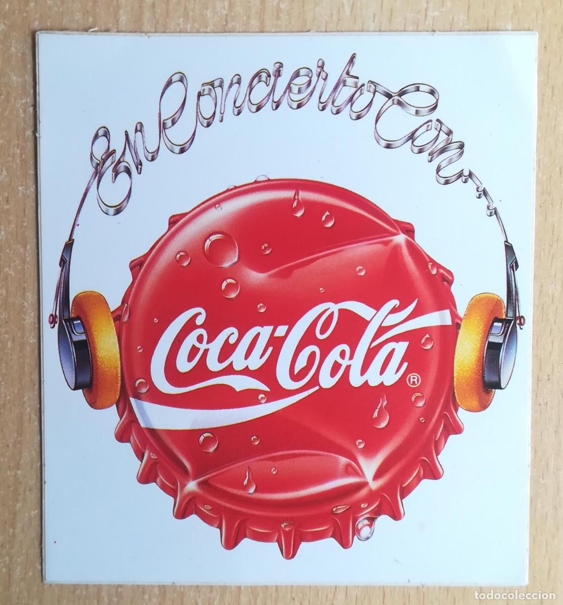 Pegatinas de colecci&oacute;n: Pegatina adhesiva En concierto con Coca-Cola.