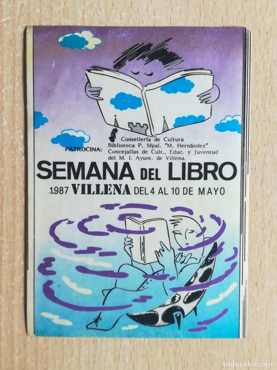 Pegatinas de colecci&oacute;n: Pegatina adhesiva Semana del libro. Villena 1987.