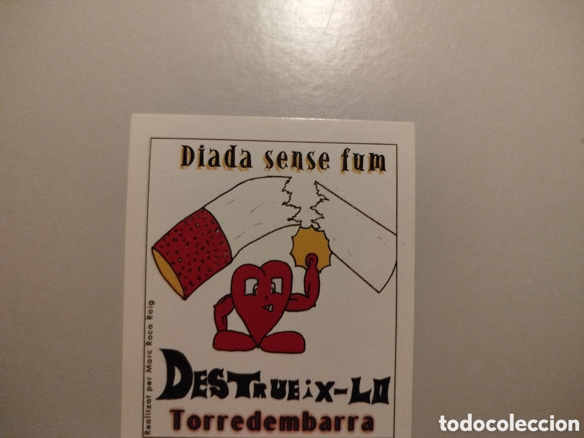 Pegatinas de colecci&oacute;n: Pegatina Torredembarra no tabac sense fum