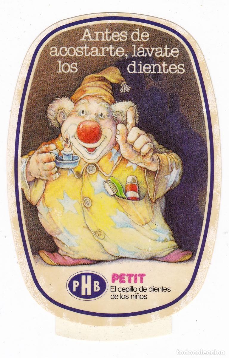 Adesivi di collezione: PHB. Petit. El cepillo de dientes de los ni&ntilde;os. Antigua pegatina de colecci&oacute;n.