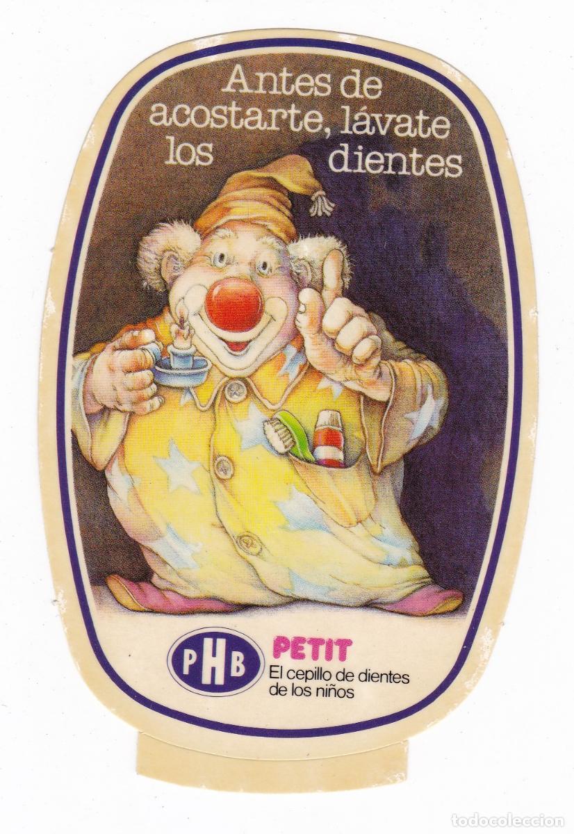 Autocolantes de cole&ccedil;&atilde;o: PHB. Petit. El cepillo de dientes de los ni&ntilde;os. Antigua pegatina de colecci&oacute;n
