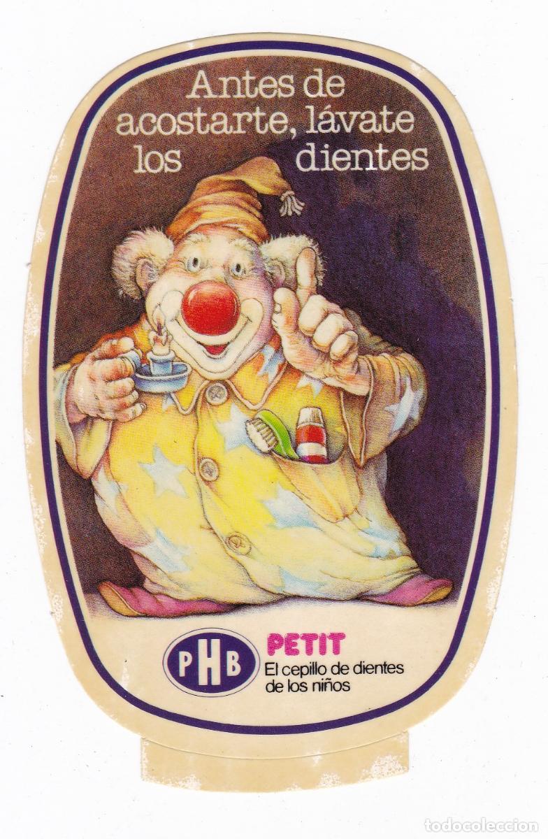 Autocollants de collection: PHB. Petit. El cepillo de dientes de los ni&ntilde;os. Antigua pegatina de colecci&oacute;n.