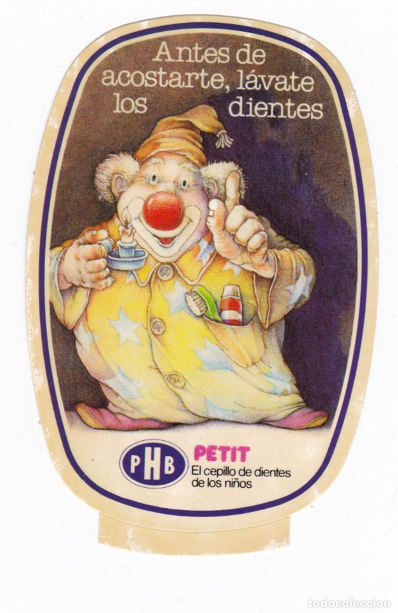 Collection stickers: PHB. Petit. El cepillo de dientes de los ni&ntilde;os. Antigua pegatina de colecci&oacute;n