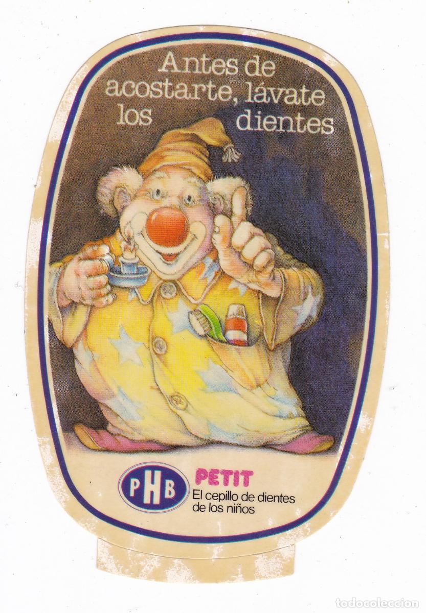 Adesivi di collezione: PHB. Petit. El cepillo de dientes de los ni&ntilde;os. Antigua pegatina de colecci&oacute;n.