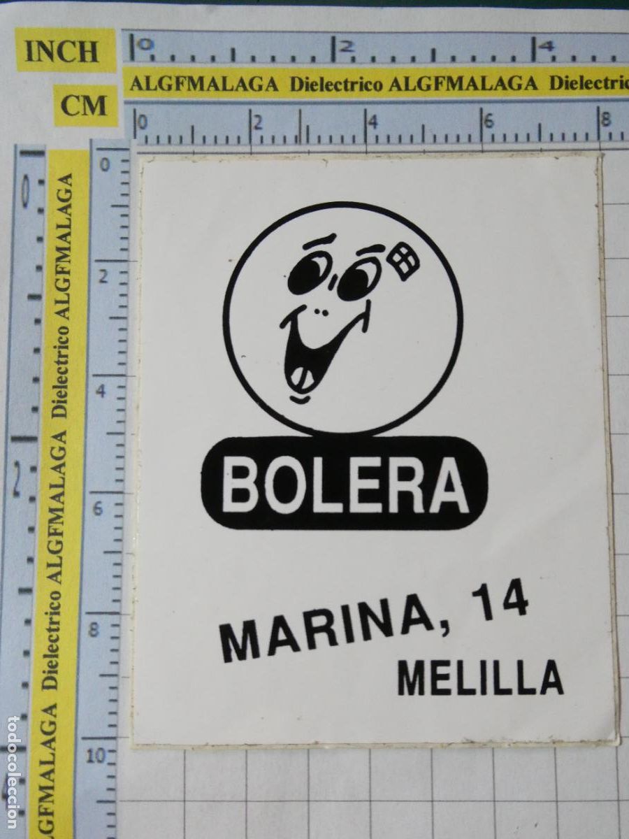 Pegatinas de colecci&oacute;n: PEGATINA BOLERA BOWLING CALLE GENERAL MARINA MELILLA. 36
