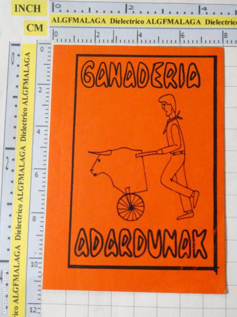 Pegatinas de colecci&oacute;n: PEGATINA DE TOROS TAUROMAQUIA. GANADER&Iacute;A ADARDUNAK. TORICOS VAQUILLAS ARTIFICIALES NAVARRA 44