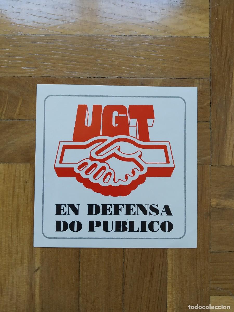Sammlung von Aufklebern: PEGATINA SINDICAL UGT EN DEFENSA DO PUBLICO SIN PEGAR