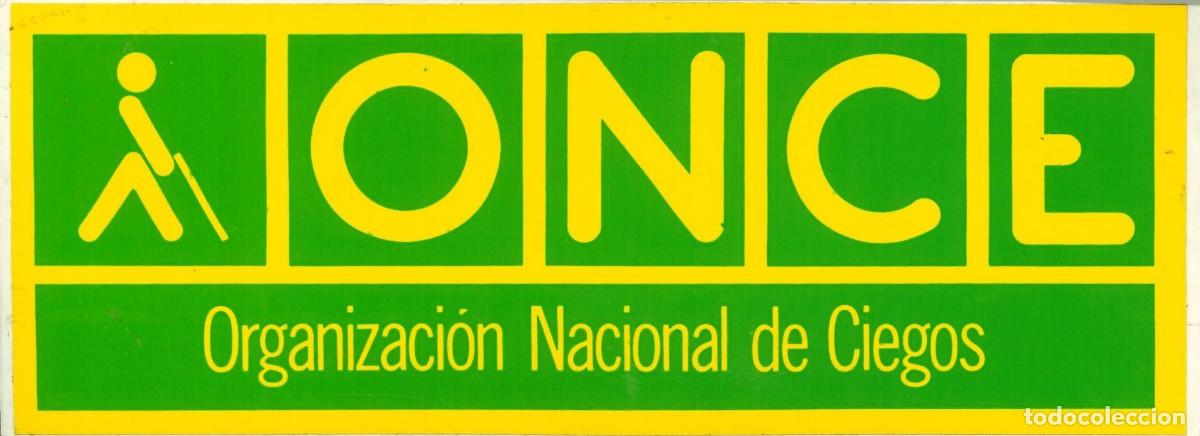 Pegatinas de colecci&oacute;n: PEGATINA - ADHESIVO - LOTERIA - ONCE - ORGANIZACION NACIONAL DE CIEGOS (15 x 5'5)