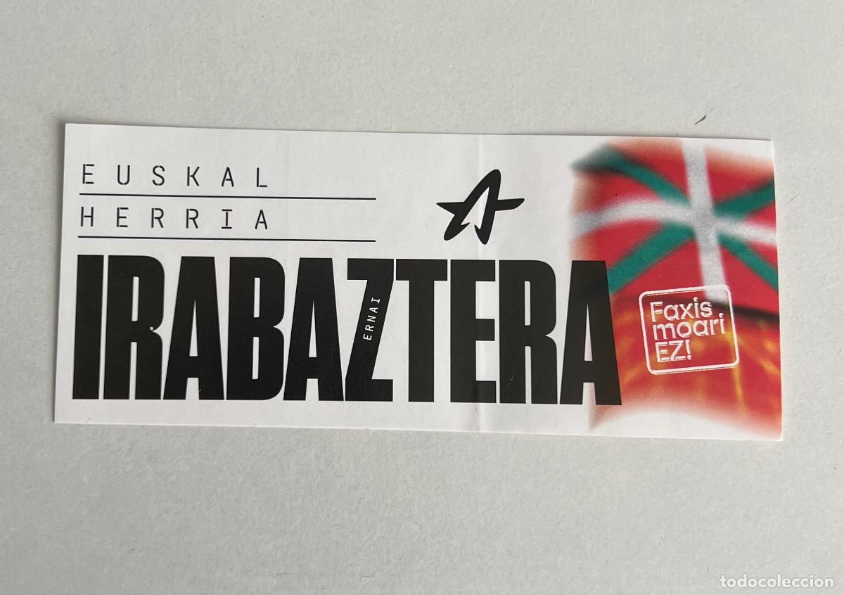 Pegatinas de colecci&oacute;n: PEGATINA POLITICA VASCA. IRABAZTERA. ERNAI. JUVENTUDES IZQUIERDA ABERTZALE