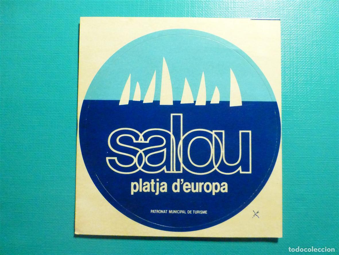 Pegatinas de colecci&oacute;n: Pegatina Localidad - Adhesivo - Sticker - Salou - Platja d&acute;Europa - Gerona - 8 cm.