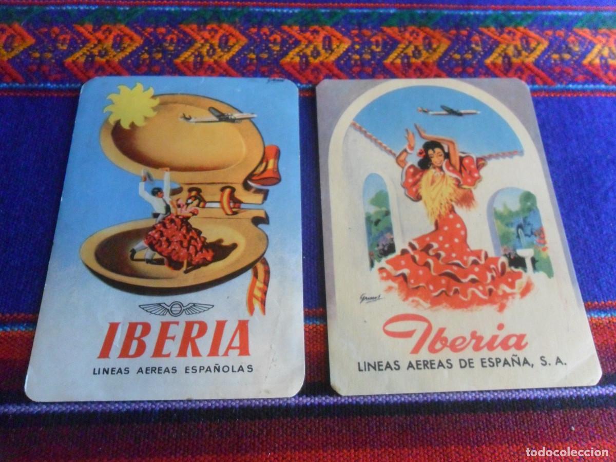 Pegatinas de colecci&oacute;n: 2 PEGATINA IBERIA L&Iacute;NEAS A&Eacute;REAS DE ESPA&Ntilde;A SEVILLANA Y CASTA&Ntilde;UELAS. A&Ntilde;OS 60. 11,5X8 CMS. RARAS.