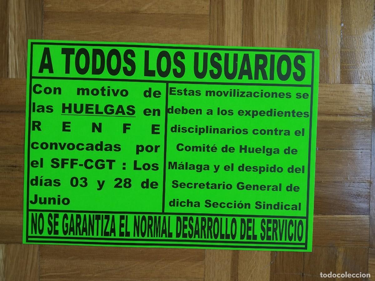 Pegatinas de colecci&oacute;n: PEGATINA SINDICAL HUELGAS RENFE SFF CGT NO SE GARANTIZA EL NORMAL DESARROLLO DEL SERVICIO
