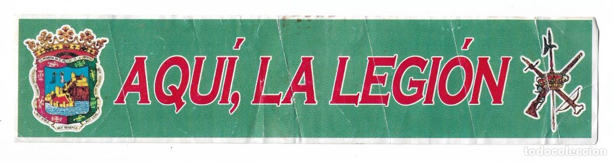 Sammlung von Aufklebern: PEGATINA ADHESIVO - AQU&Iacute;, LA LEGI&Oacute;N - M&Aacute;LAGA - A&ntilde;os 80 - Vintage.