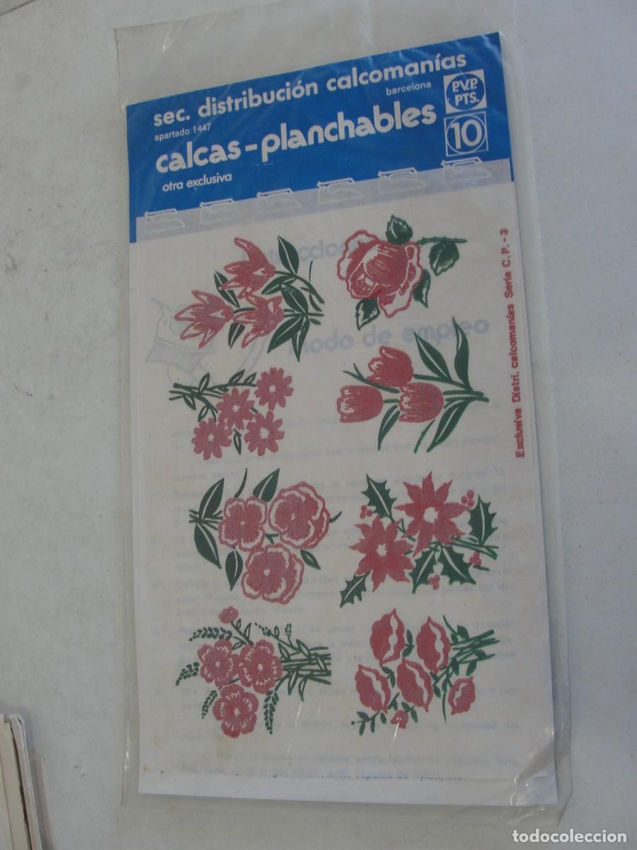 Pegatinas de colecci&oacute;n: CALCOMANIAS CALCAS PLANCHABLES / DISTRIBUCION - C P 3 - FLORES / PRECINTADO A&Ntilde;OS 60 / 70