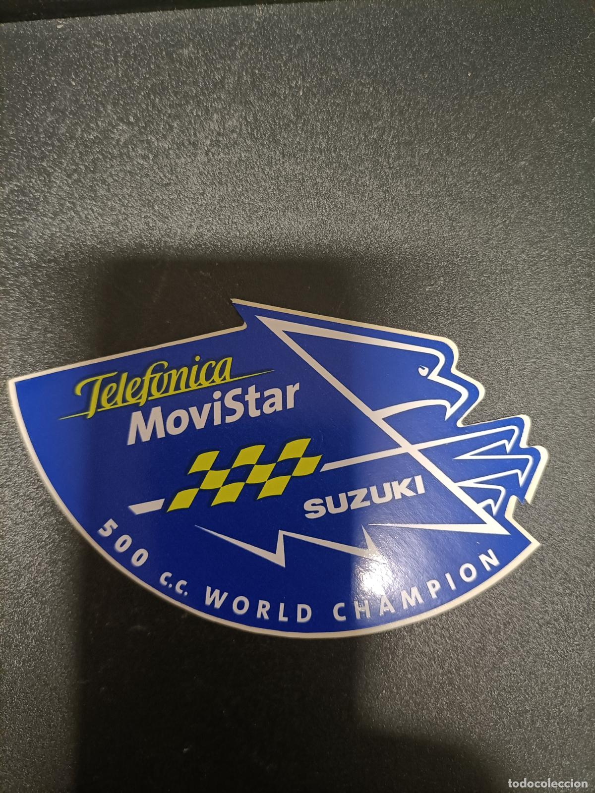 Pegatinas de colecci&oacute;n: pegatina telef&oacute;nica moviestar suzuki 500 c.c world champion