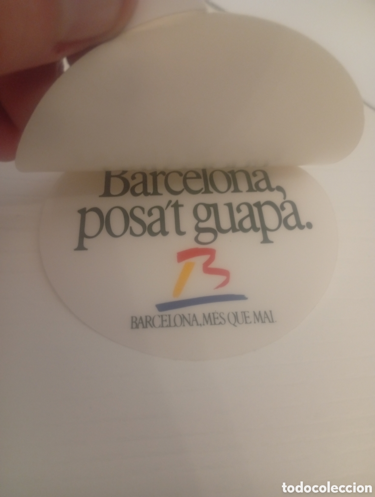 Pegatinas de colecci&oacute;n: Pegatina cristal BARCELONA POSA T GUAPA MES QUE MAL CATALU&Ntilde;A A&Ntilde;OS 90 CATALUNYA
