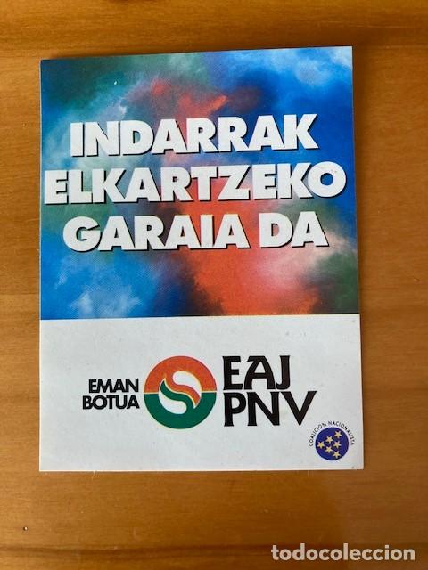 Autocolantes de cole&ccedil;&atilde;o: PEGATINA INDARRAK ELKARTZEKO GARAIA DA - EAJ PNV
