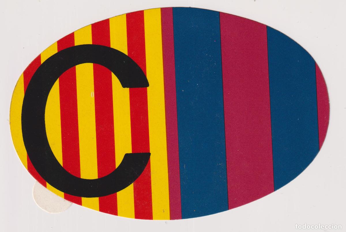 Autocollants de collection: PEGATINA LETRA C DE CATALU&Ntilde;A Y BANDERAS DE CATALU&Ntilde;A Y EL BAR&Ccedil;A &ndash; (16,5X11,5)