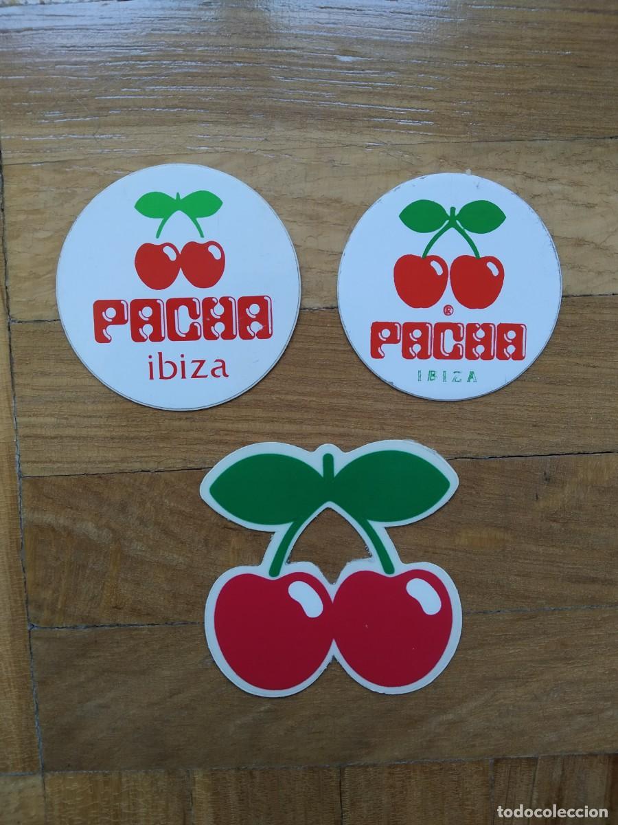 Pegatinas de colecci&oacute;n: LOTE 3 PEGATINAS DISCOTECA PACHA IBIZA VER FOTOS SIN PEGAR