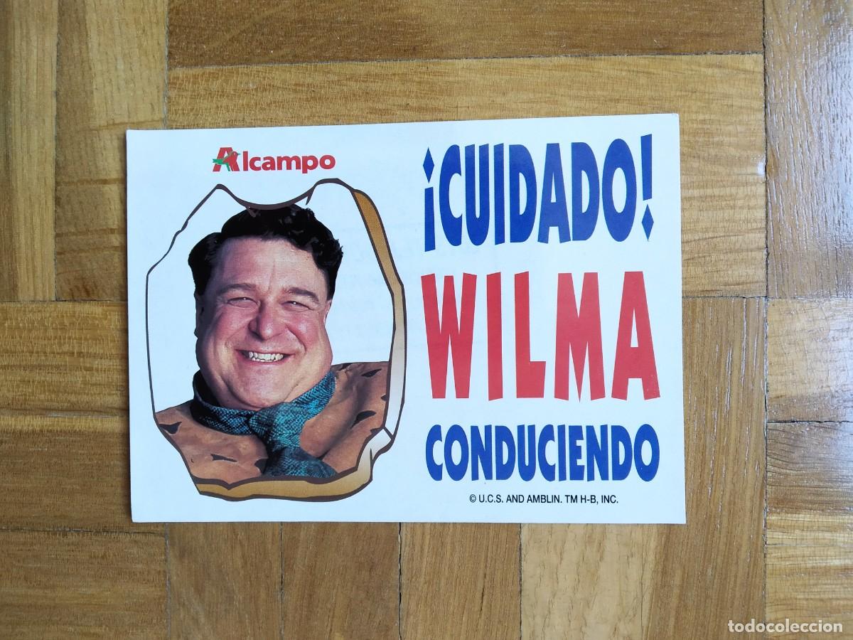 Pegatinas de colecci&oacute;n: PEGATINA PELICULA LOS PICAPIEDRA PROMOCIONAL SUPERMERCADOS ALCAMPO, &iexcl; CUIDADO WILMA SIN PEGAR