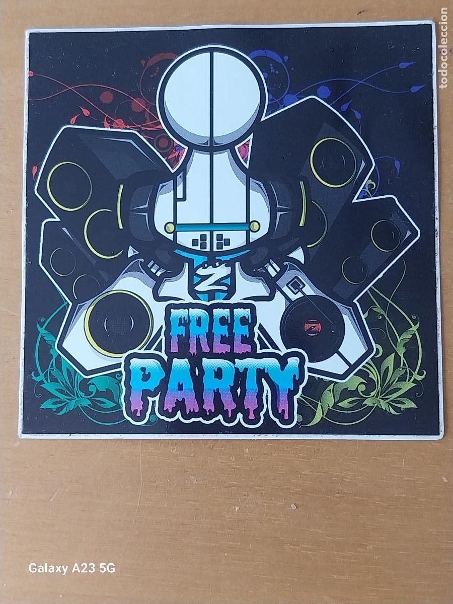 Pegatinas de colecci&oacute;n: FREE PARTY PEGATINA SIN USAR 9CMS ORIGINAL DE EPOCA FIESTA