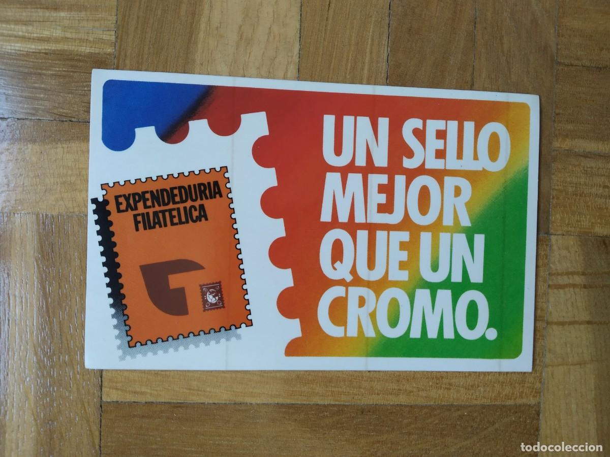 Collection stickers: PEGATINA EXPENDEDURIA FILATELICA SELLO MEJOR QUE UN CROMO SIN PEGAR