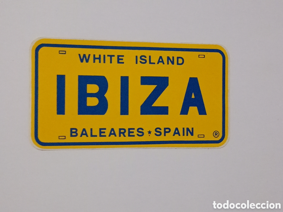 Autocolantes de cole&ccedil;&atilde;o: IBIZA WHITE ISLAND SPAIN BALEARES ADHESIVO PEGATINA 15 X 7,8 CMS