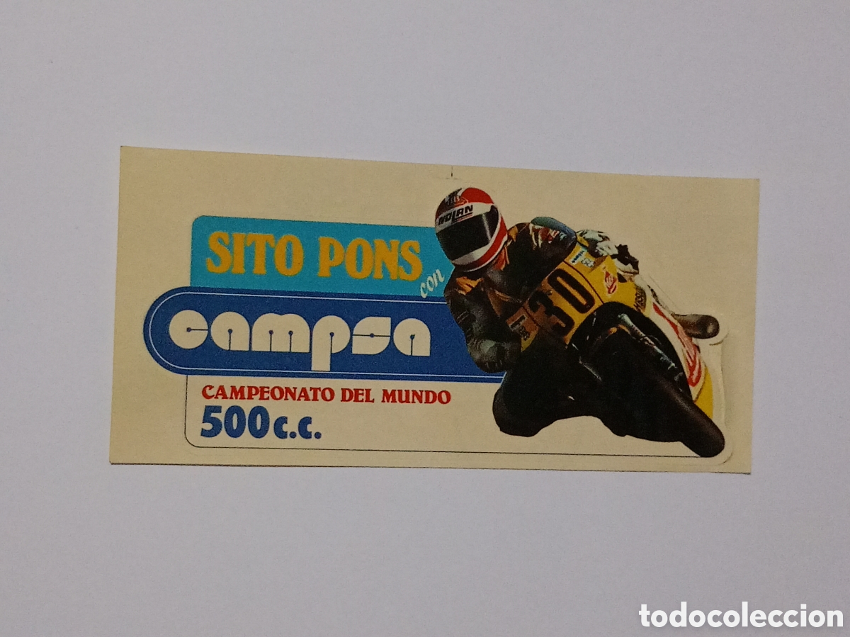 Adesivi di collezione: PEGATINA ADHESIVA PUBLICIDAD CAMPSA DE SITO PONS CAMPEONATO DEL MUNDO DE 500 C.C