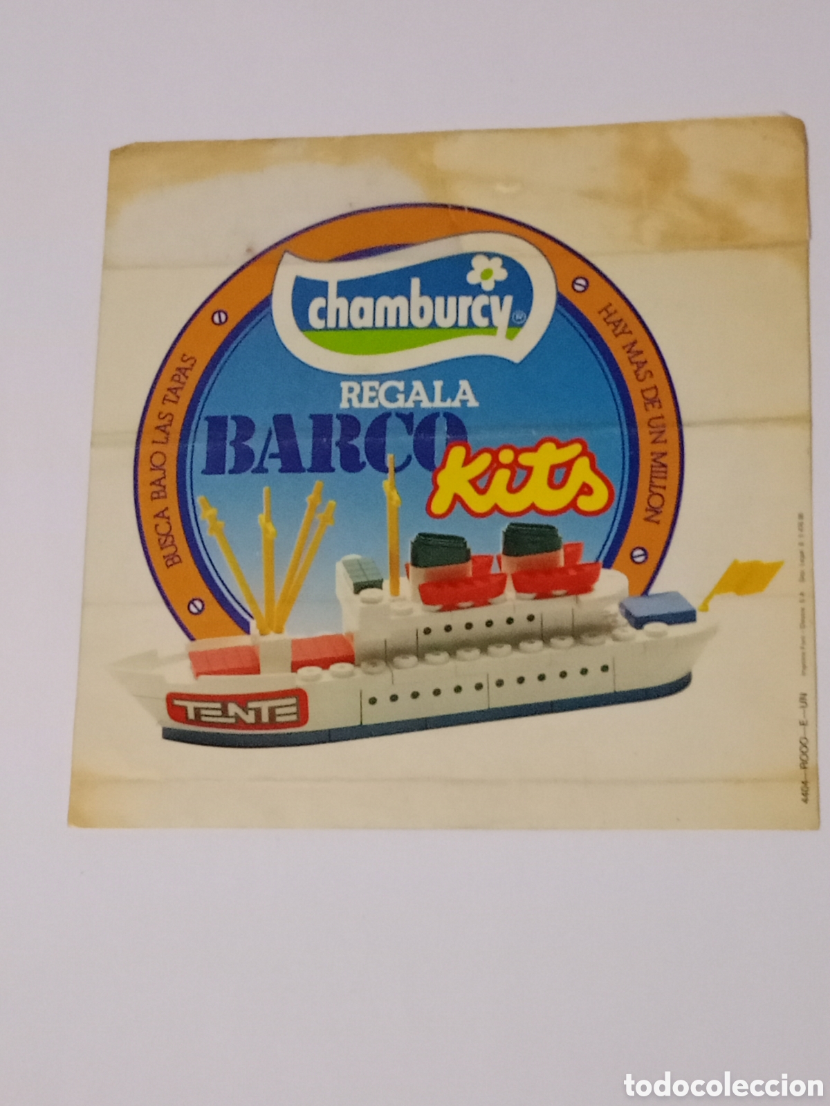 Adesivi di collezione: Pegatina Vintage Chamburcy &ndash; Promoci&oacute;n TENTE Barco Kits (A&ntilde;os 80/90)
