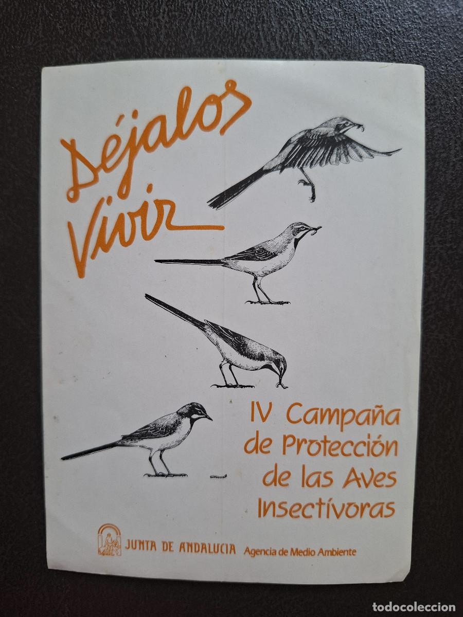 Pegatinas de colecci&oacute;n: Pegatina ecolog&iacute;a IV Campa&ntilde;a Protecci&oacute;n Aves Insect&iacute;voras Junta de Andaluc&iacute;a