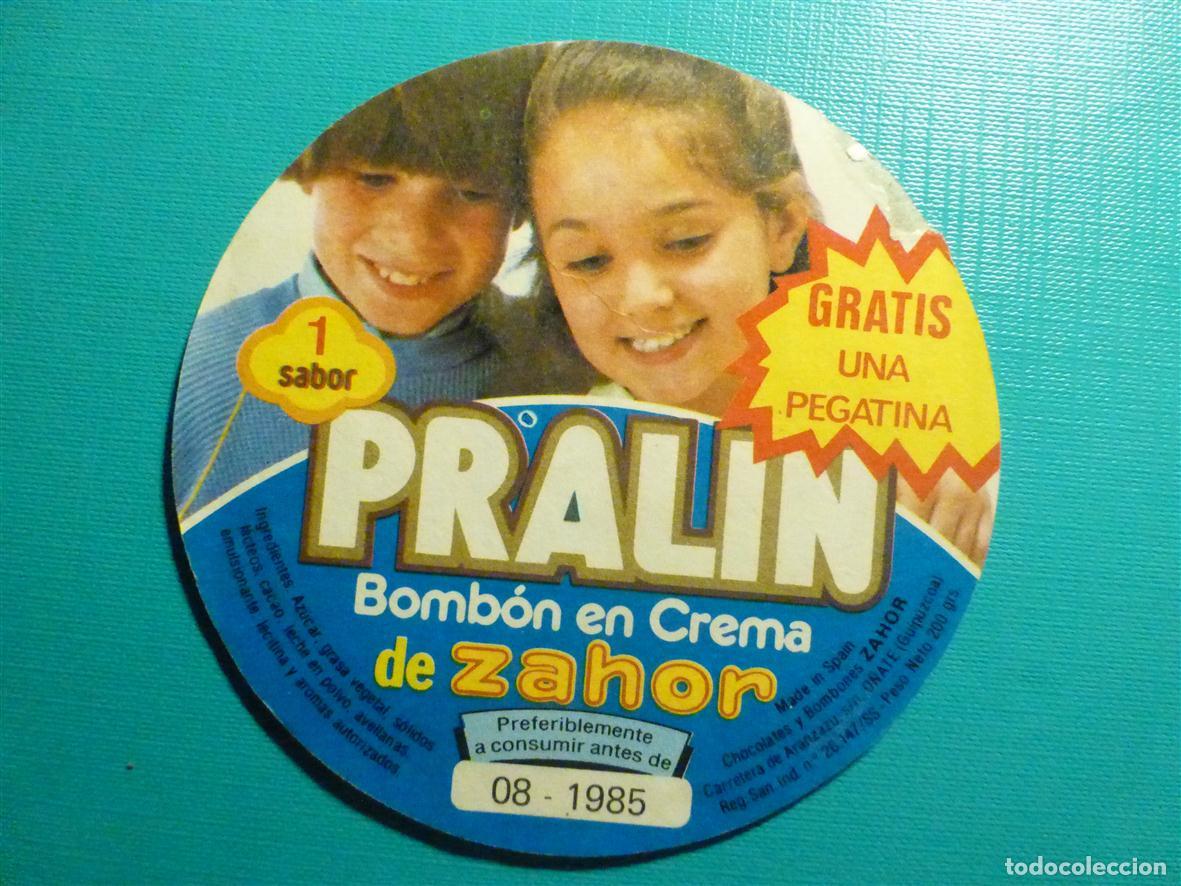 Autocolantes de cole&ccedil;&atilde;o: Pegatina - Adhesivo Alimentaci&oacute;n - Pralin - Zahor - Wind - Surf - A&ntilde;o 1985 - 9,5 cm.