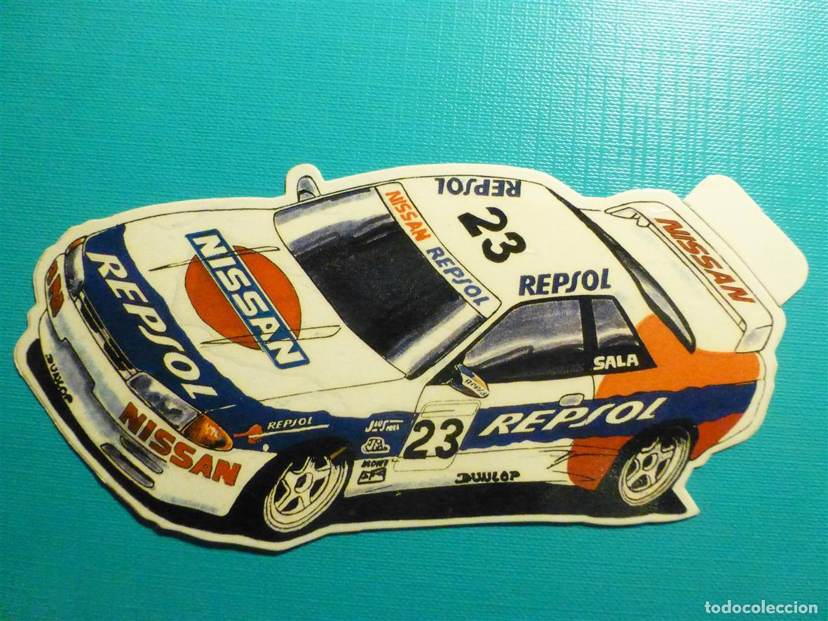 Autocolantes de cole&ccedil;&atilde;o: Pegatina Adhesiva Auto Rallye, Rally, Nissan Repsol Racing Team - Dunlop - 13 x 6,5 cm.