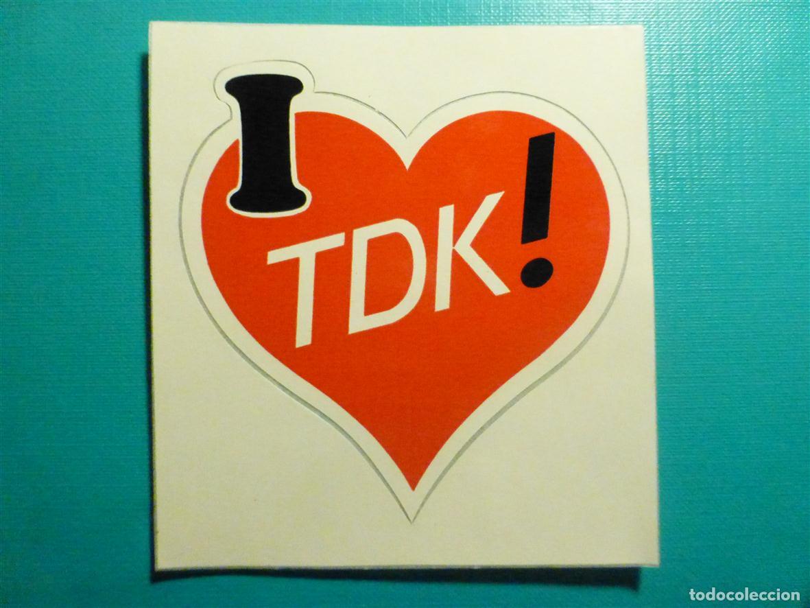 Sammlung von Aufklebern: Pegatina - Adhesivo - Sticker - Audio, Sonido Cintas Grabar - I love TDK Cassettes - 10 x 10 cm.
