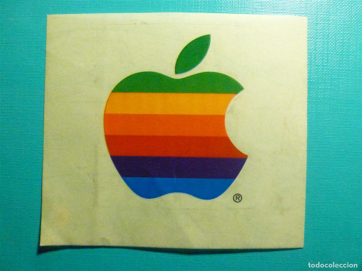 Sammlung von Aufklebern: Pegatina - Adhesivo Ordenadores - PC A&ntilde;os 80&acute;s - Apple Computer - 6 x 7 cm.