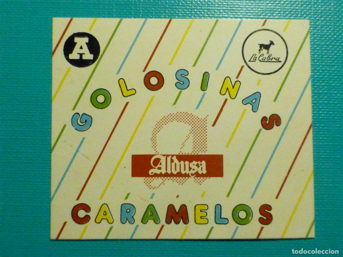 Sammlung von Aufklebern: Pegatina Adhesiva Tiendas Chucherias y Golosinas - Aldusa - Caramelos - A&ntilde;os 80&acute;s - 6 x 5 cm.