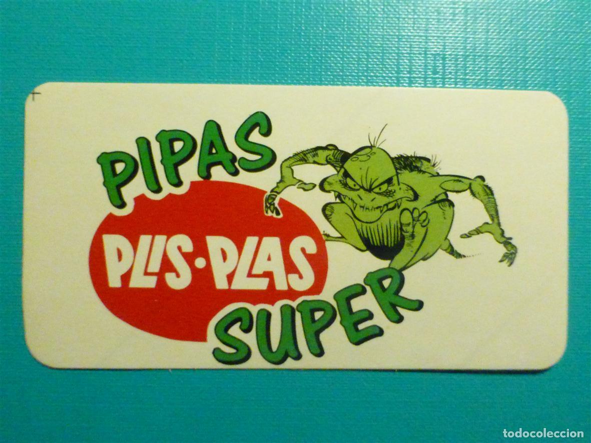 Sammlung von Aufklebern: Pegatina Adhesiva Tiendas Chucherias y Golosinas - Pipas Plis-Plas Super - A&ntilde;os 80&acute;s - 11 x 5,5 cm.