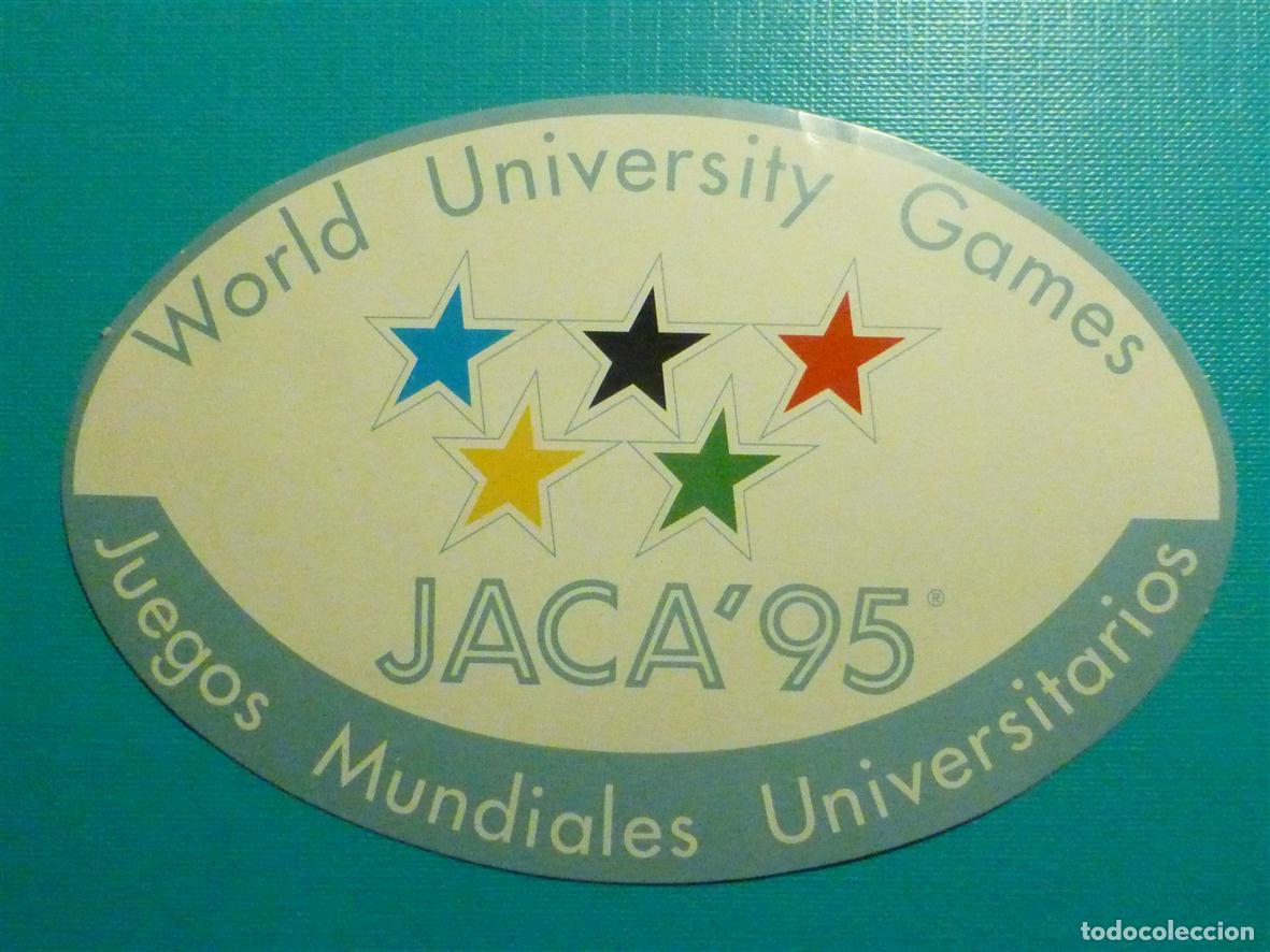 Sammlung von Aufklebern: Pegatina - Adhesivo - Jaca&acute;95 - World University Games - Juegos Mundiales Universitarios, 12 x 8 cm.